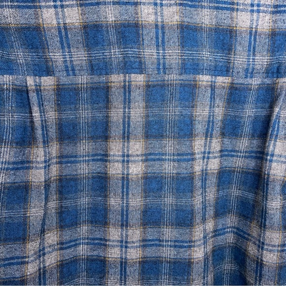 Medium Weatherproof Mens Blue Flannel Button Up Long Sleeve Cotton Blend - Picture 8 of 16